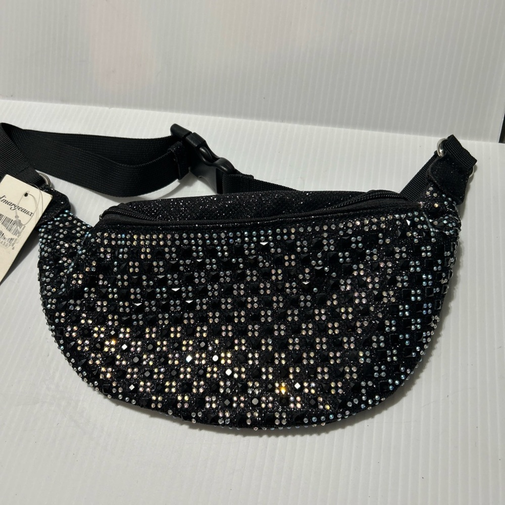 Sparkling Black Beaded Mini Bag